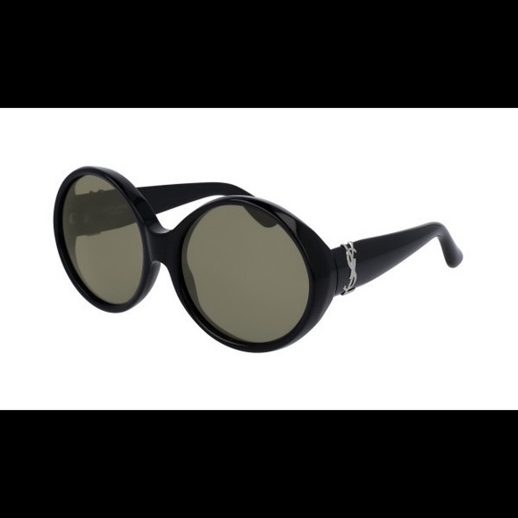 Saint Laurent SL M1 002 Black Oval Sunglasses - Picture 4 of 16